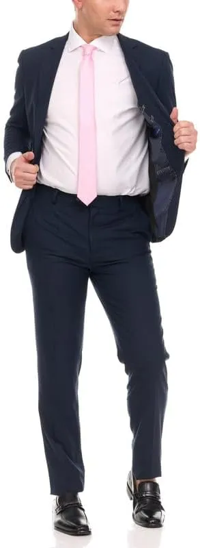 Adam Baker Men's Single Breasted Ultra Slim Fit 2-Piece (Jacket, Trousers) Suit Set