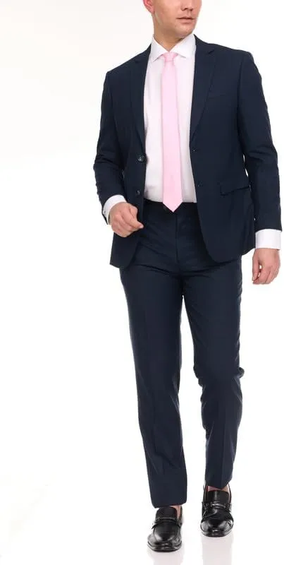 Adam Baker Men's Single Breasted Ultra Slim Fit 2-Piece (Jacket, Trousers) Suit Set