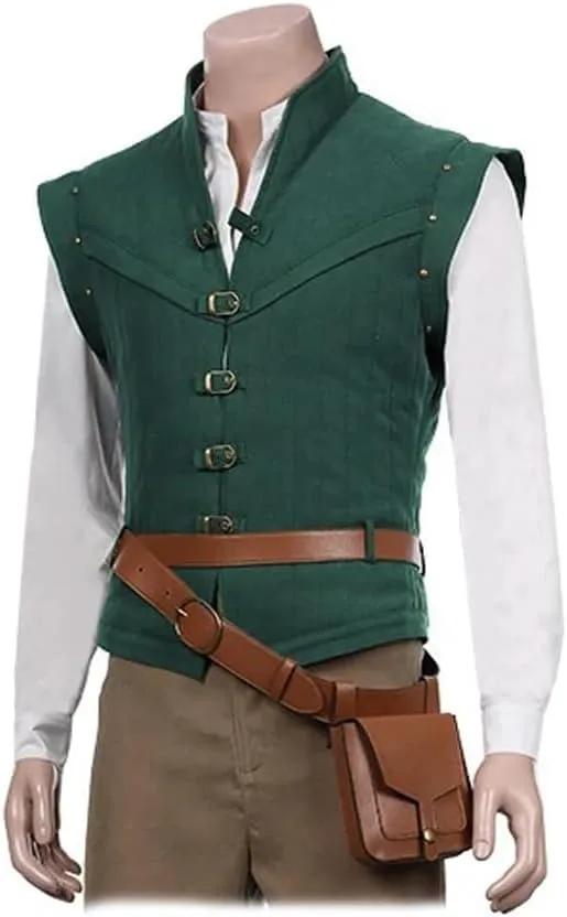 Adult Prince Green Costume Men Halloween Cosplay Outfit Prince Vest Suit Set