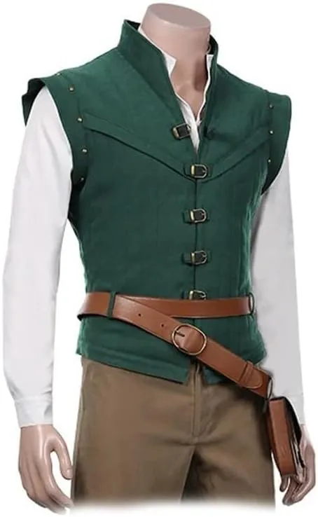 Adult Prince Green Costume Men Halloween Cosplay Outfit Prince Vest Suit Set
