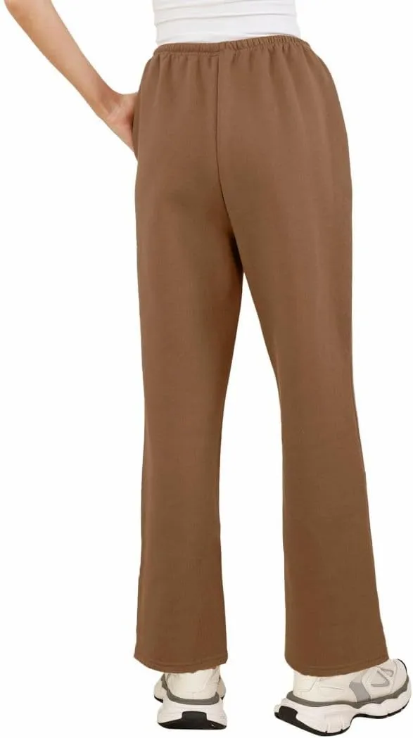 Amazhiyu Women's Fleece High Waist Wide Leg Sweatpants Drawstring Winter Pants