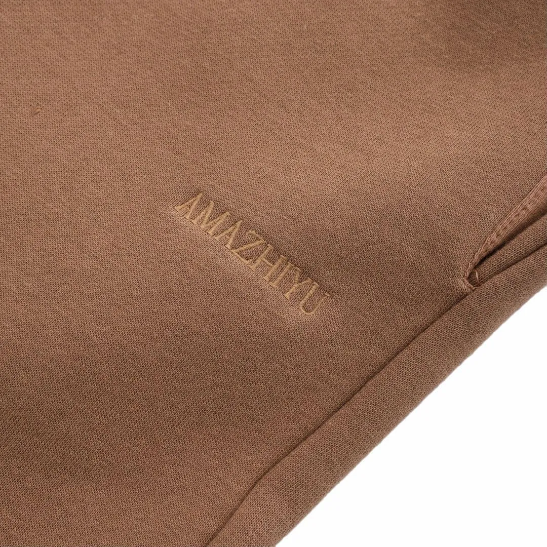 Amazhiyu Women's Fleece High Waist Wide Leg Sweatpants Drawstring Winter Pants