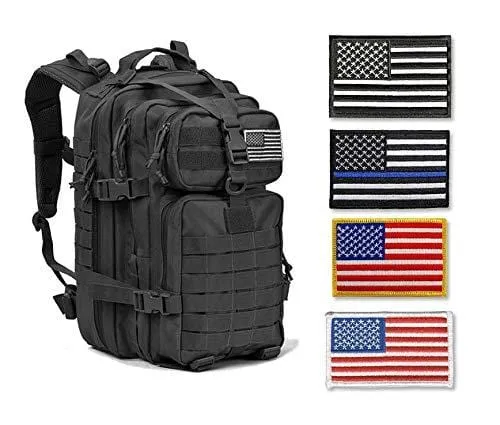 ASA Techmed 4 Pack US USA Flag Patch Thin Blue Line Police PVC Emblem Military Iron On Sew On Tactical Morale Patch for Hats Backpacks Caps Jackets   More