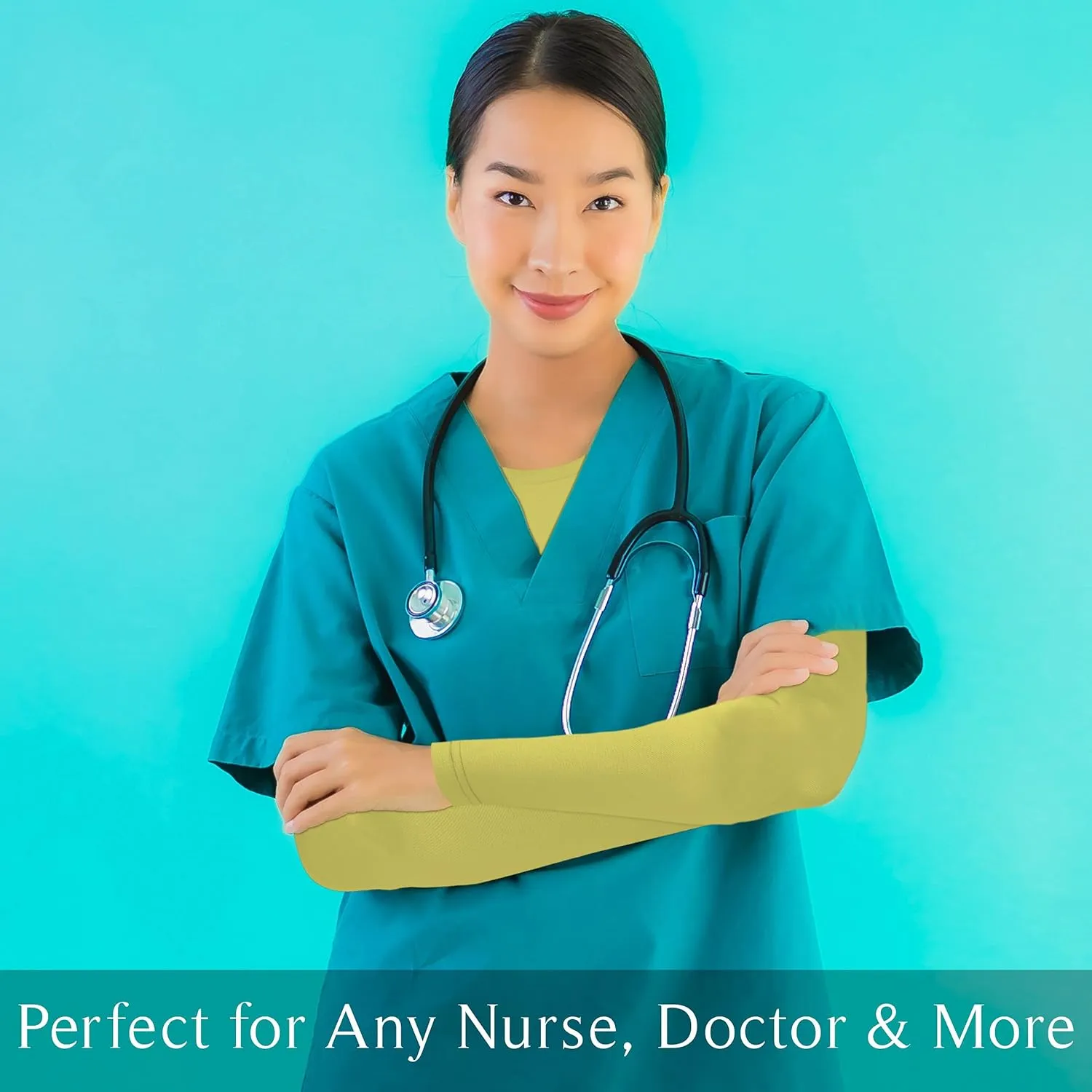 BaHoki Essentials Long Sleeve Undershirts for Scrubs - Great Stretch and Layering Piece - 3 Pack
