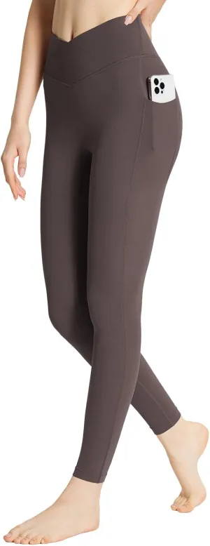 baleaf Women's Leggings with Pockets Tummy Control Workout High Waisted Athletic Running 7/8 Ultra Soft Gym Yoga Ankle Pants