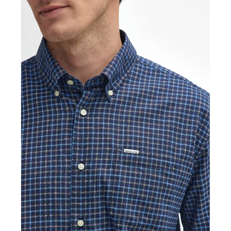 Barbour Preston Regular Fit Mens Shirt - Dark Navy