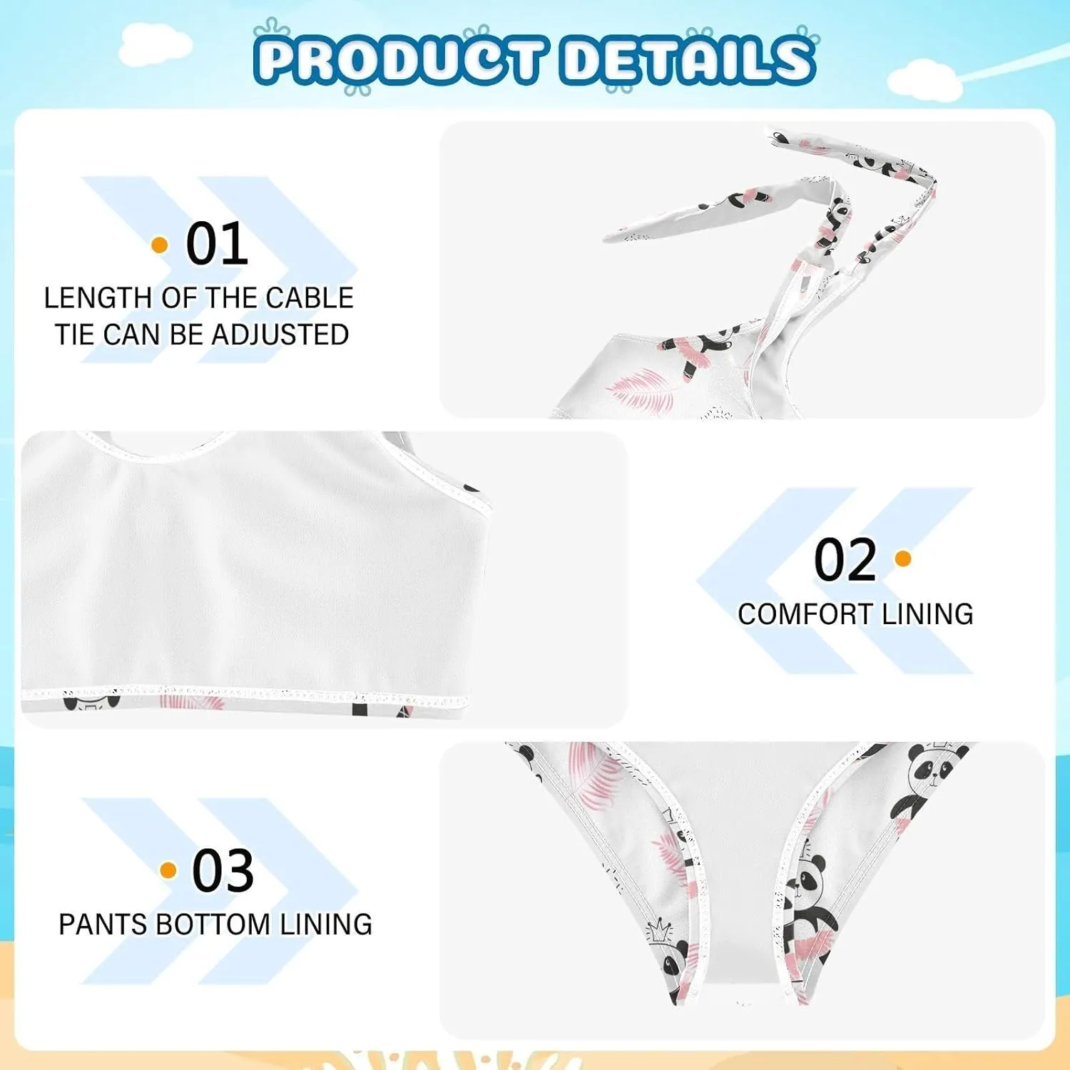 CaTaKu Girls Swimsuits Two Piece Swimwear Cute Bikini Set Tankini Hawaiian Beach Sport Bathing Suit for Girls Size 3-12T