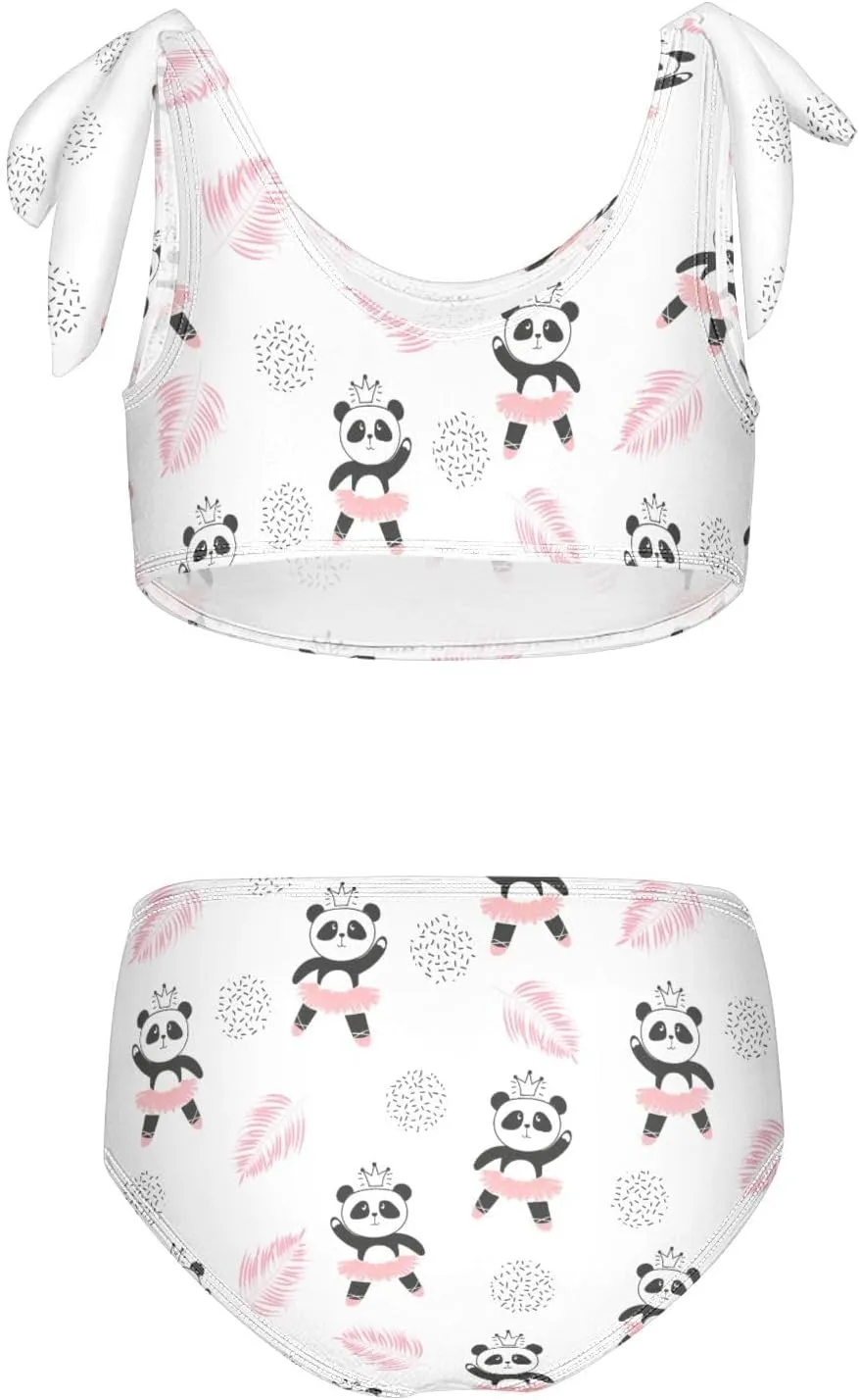 CaTaKu Girls Swimsuits Two Piece Swimwear Cute Bikini Set Tankini Hawaiian Beach Sport Bathing Suit for Girls Size 3-12T