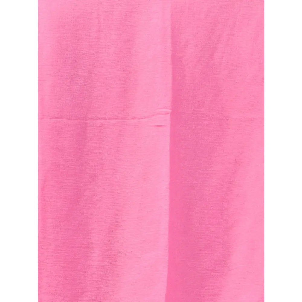 CHARUKRITI Pink Georgette Embroidered Kurta with Pant & Dupatta (Set of 3)