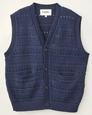 Corridor Men's Cardigan Vest - Navy