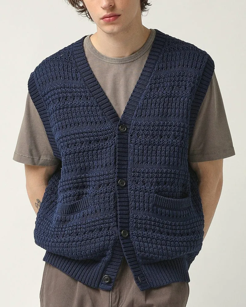 Corridor Men's Cardigan Vest - Navy