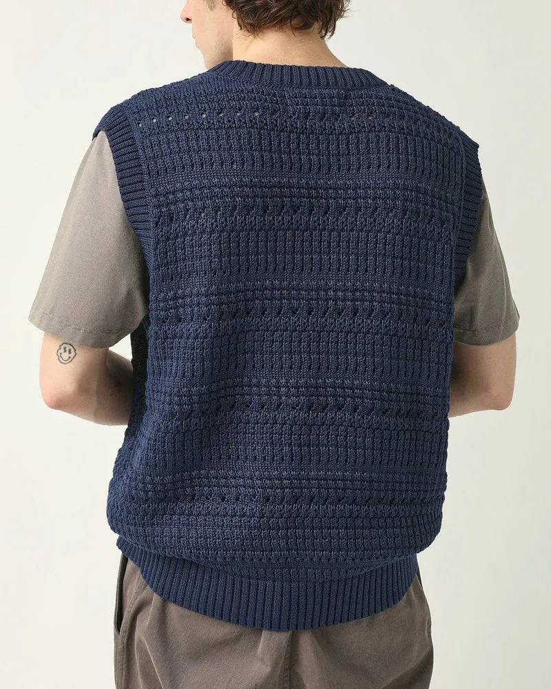 Corridor Men's Cardigan Vest - Navy