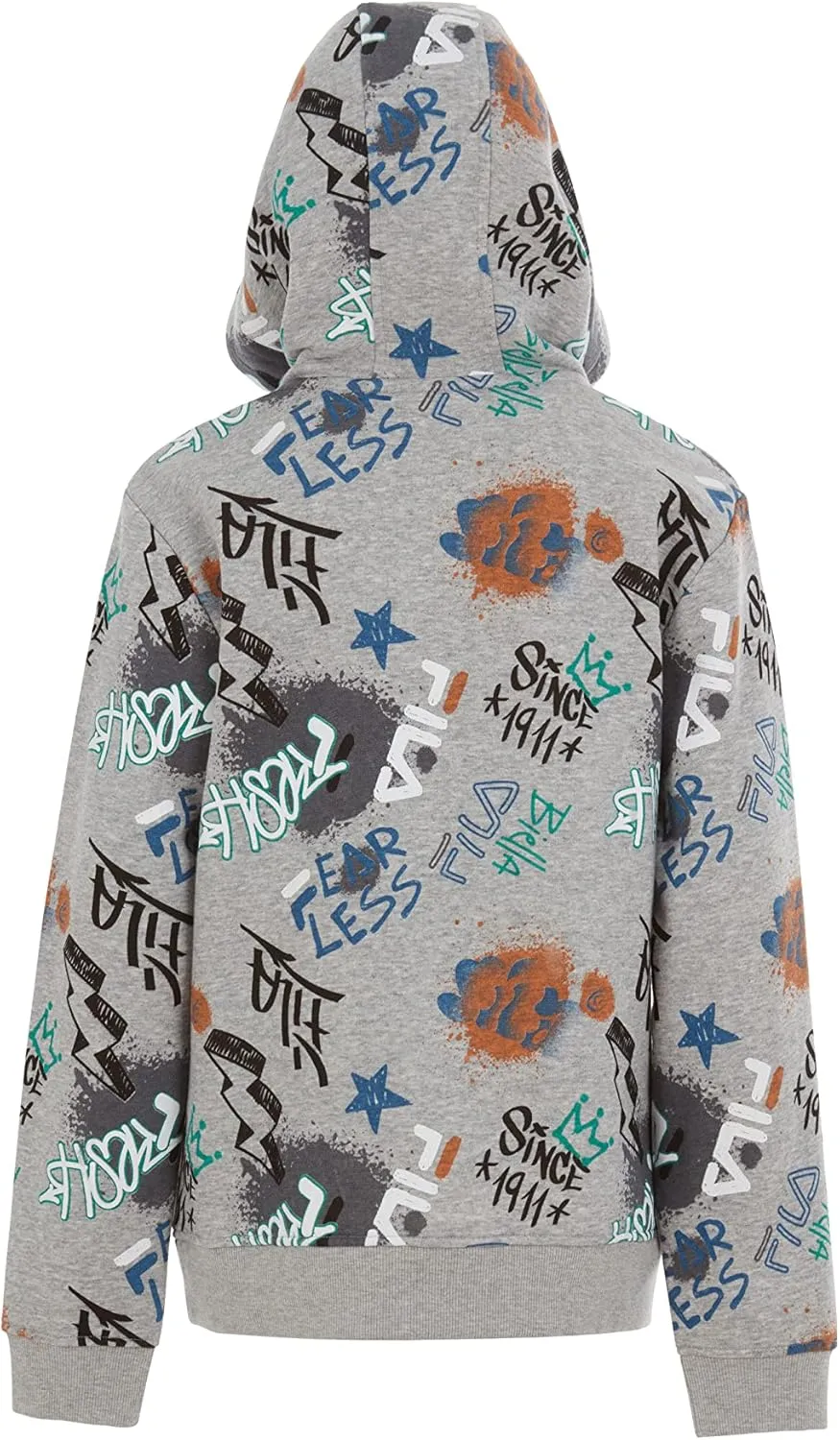 Fila Heritage Unisex Boys and Girls Kids Hooded Brushed Fleece Sweatshirt With Hood Kids Clothes