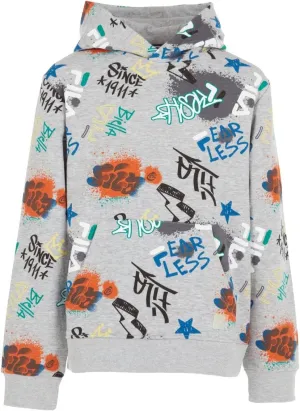 Fila Heritage Unisex Boys and Girls Kids Hooded Brushed Fleece Sweatshirt With Hood Kids Clothes