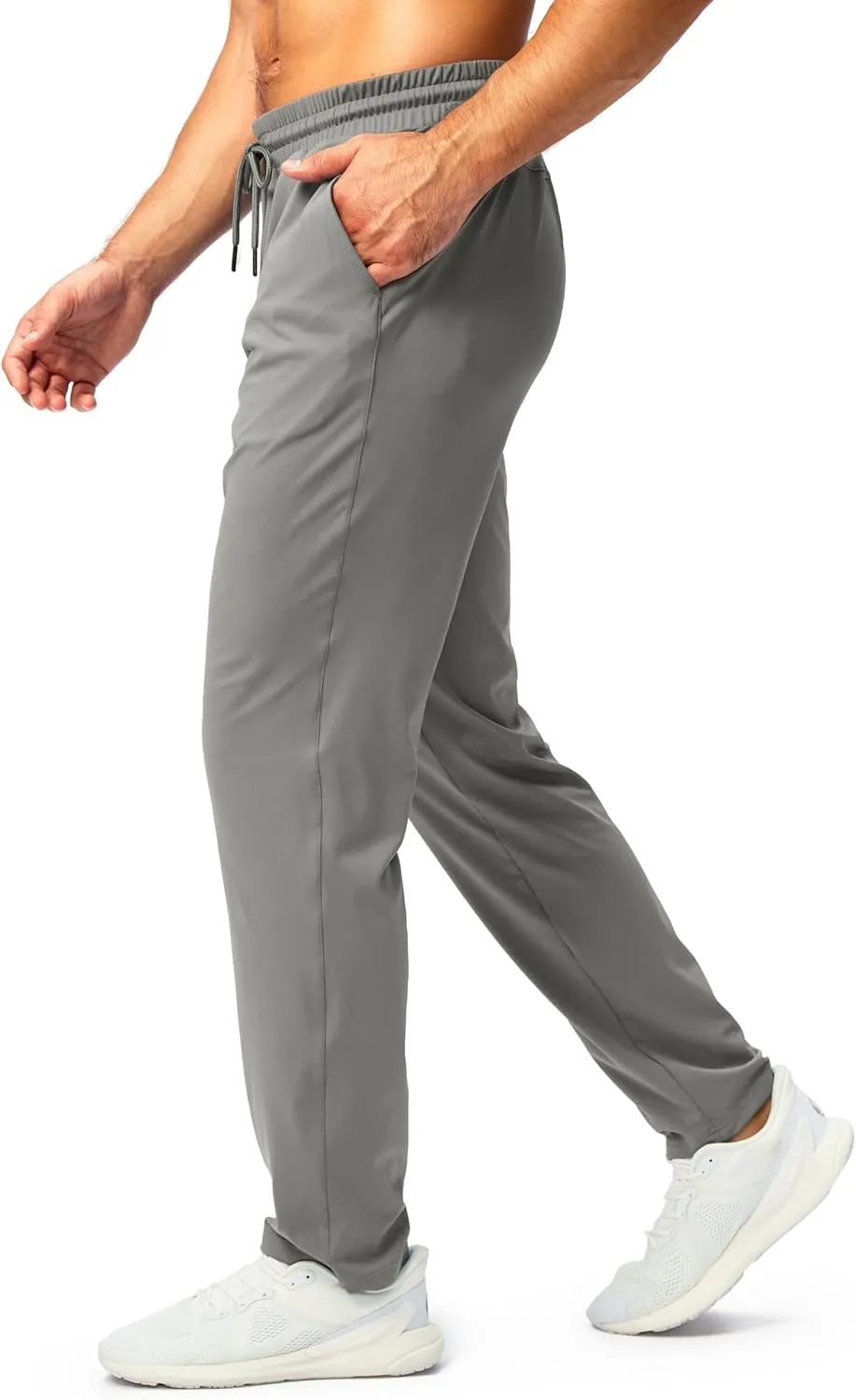 G Gradual Men's Sweatpants with Zipper Pocket Workout Athletic Track Pants Stretch Tapered Joggers for Gym Running Jogging