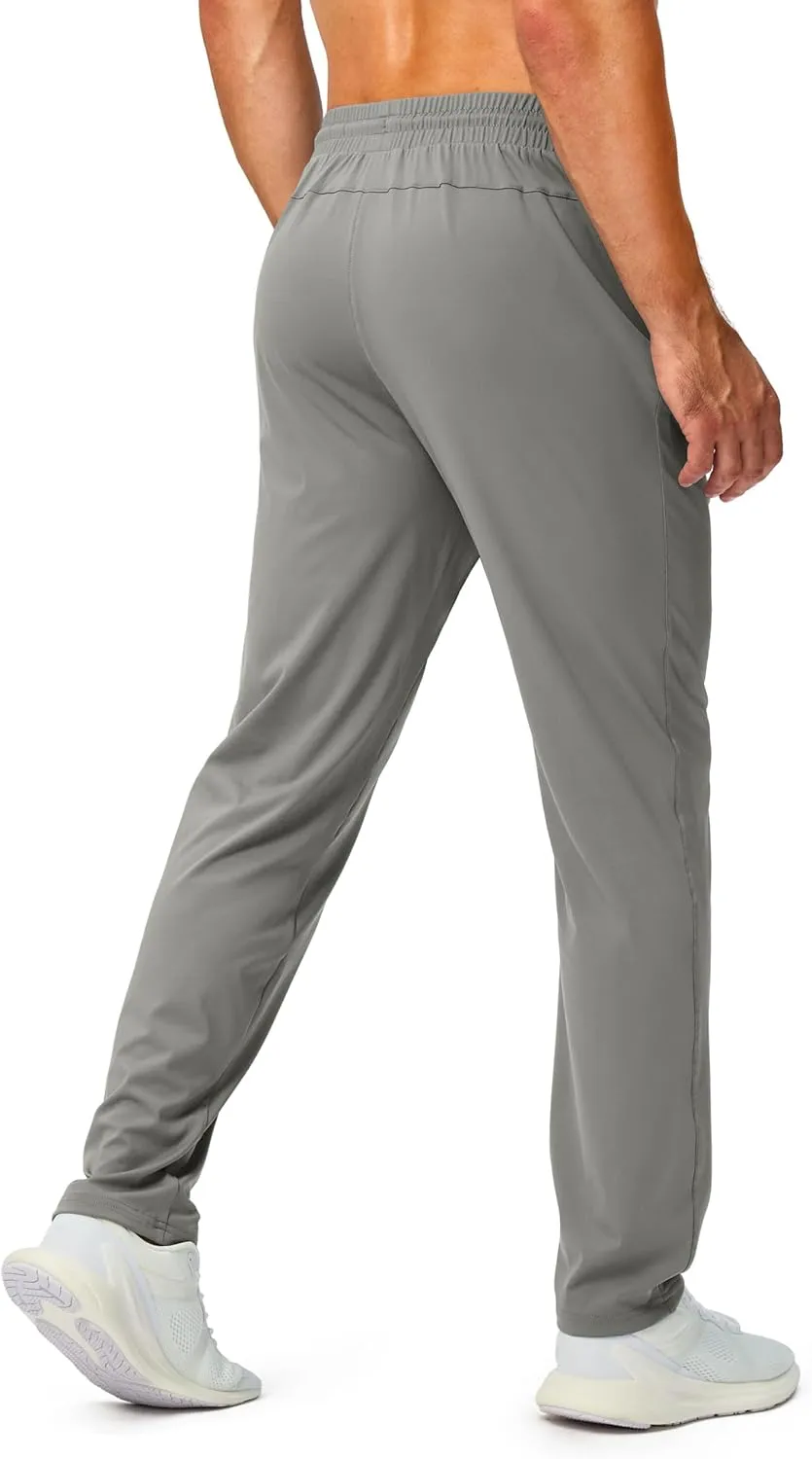 G Gradual Men's Sweatpants with Zipper Pocket Workout Athletic Track Pants Stretch Tapered Joggers for Gym Running Jogging