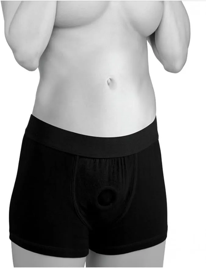 INGKE Harness Pants Strapless Underpants for Men Women Couples Unisex Briefs-Black