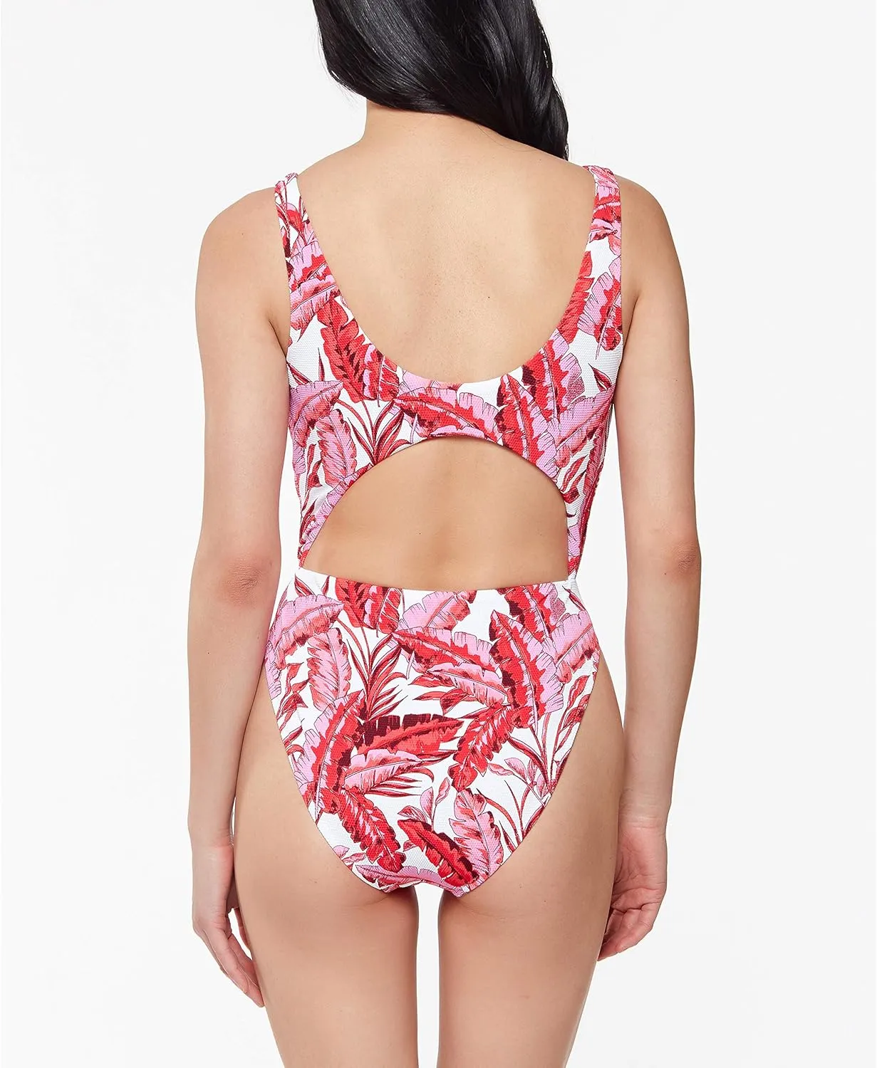 Jessica Simpson Women's Standard V Neck One Piece Swimsuit Bathing Suit