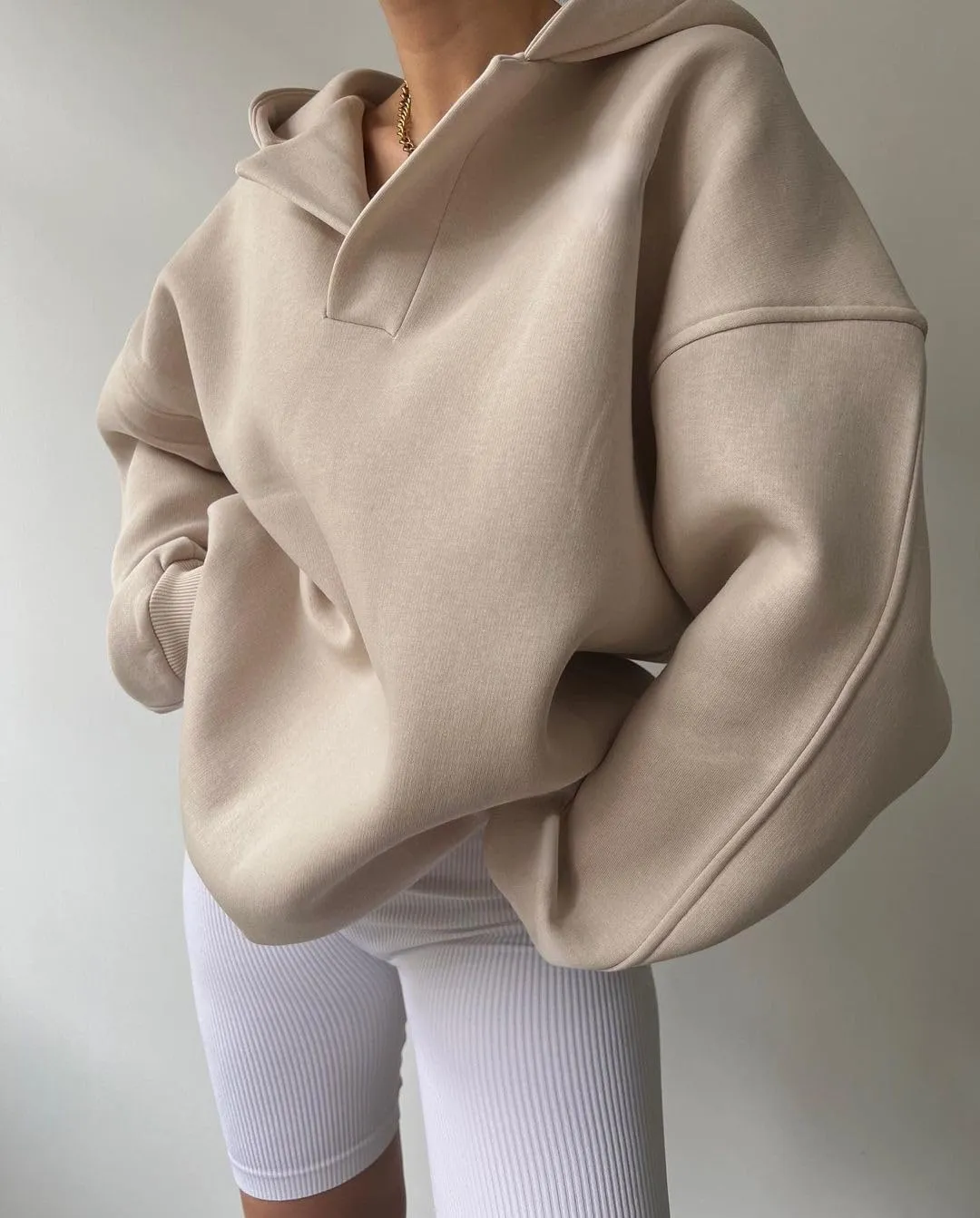 Kelabia Women Oversized Hoodie Y2K Hoodies Fleece Pullover Sweatshirts Vintage Preppy Plain Hoodie Grunge Clothes