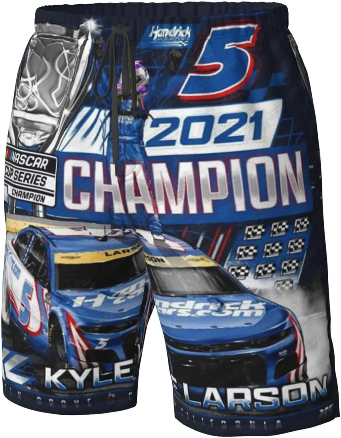 Kyle-Larson-Car-5 Men's Swim Trunks Board Shorts Outdoor Beach Surfing