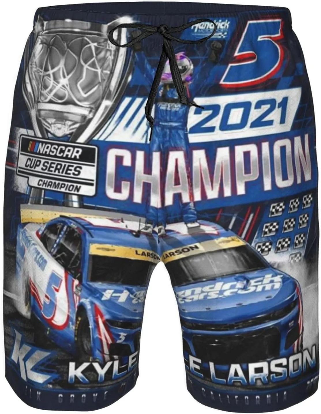 Kyle-Larson-Car-5 Men's Swim Trunks Board Shorts Outdoor Beach Surfing