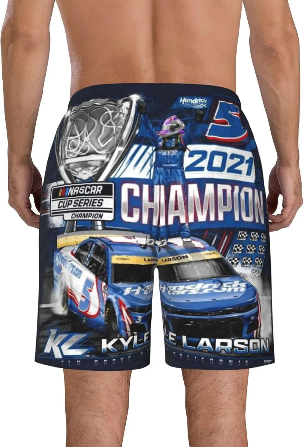 Kyle-Larson-Car-5 Men's Swim Trunks Board Shorts Outdoor Beach Surfing