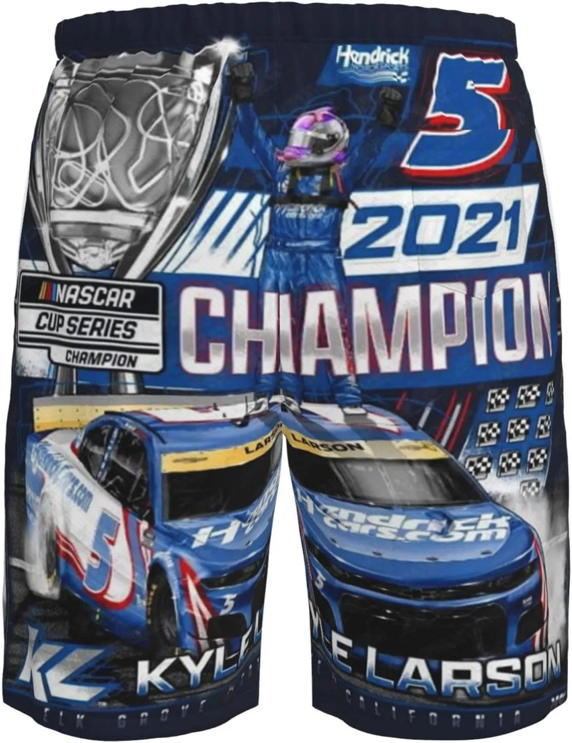 Kyle-Larson-Car-5 Men's Swim Trunks Board Shorts Outdoor Beach Surfing