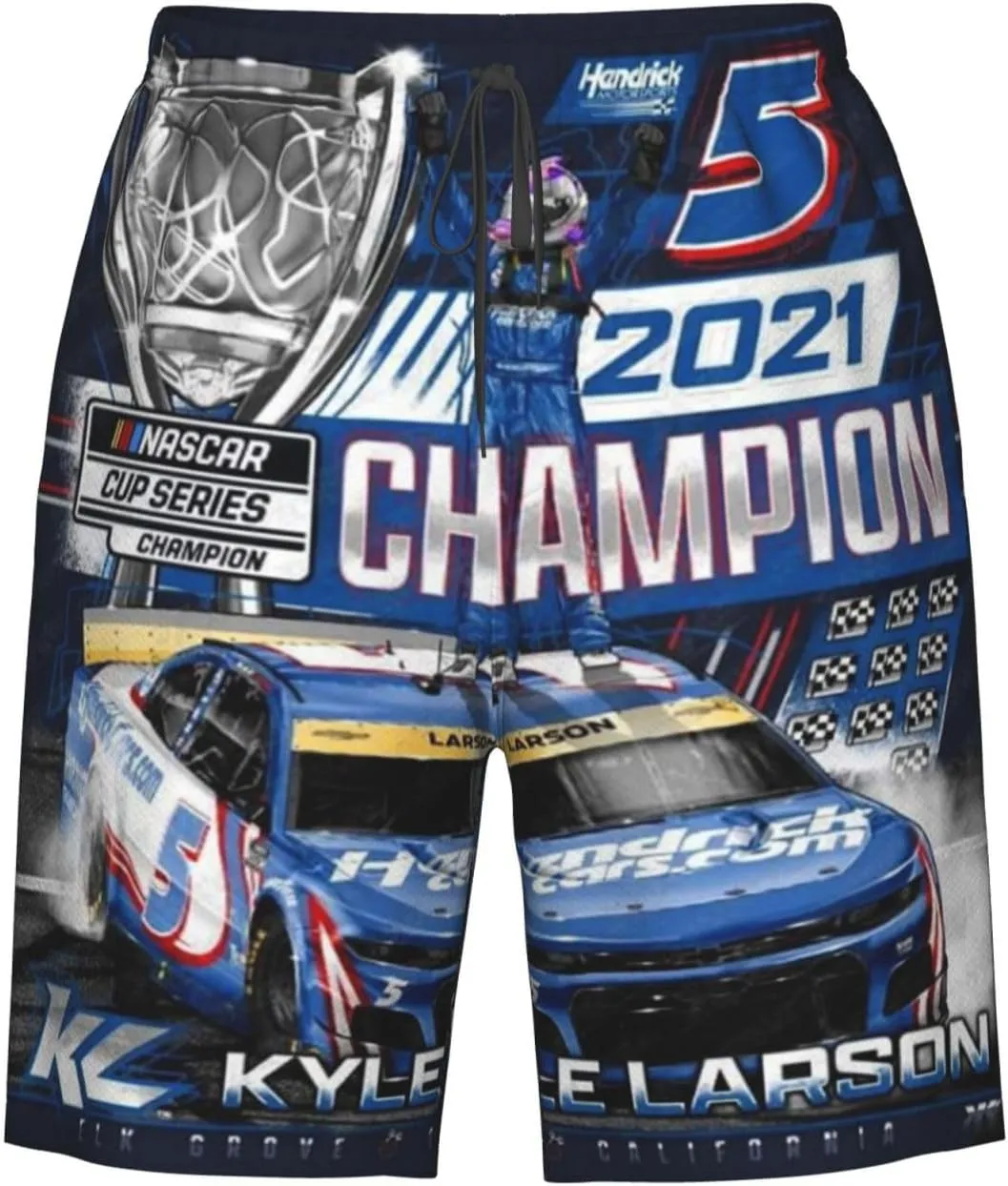 Kyle-Larson-Car-5 Men's Swim Trunks Board Shorts Outdoor Beach Surfing