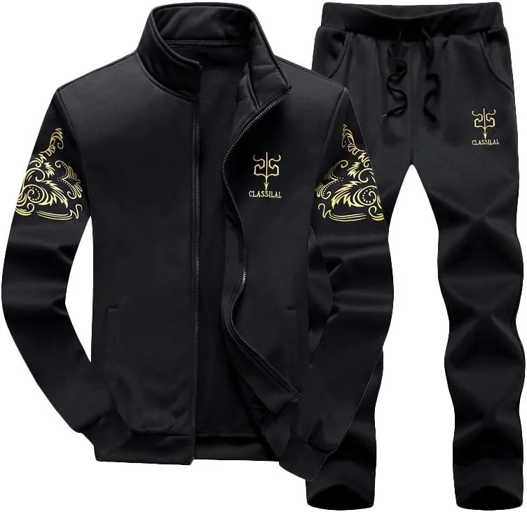 Lavnis Men's 2 Pieces Tracksuits Running Jogging Sports Suits Athletic Long Sleeve Sweatsuit