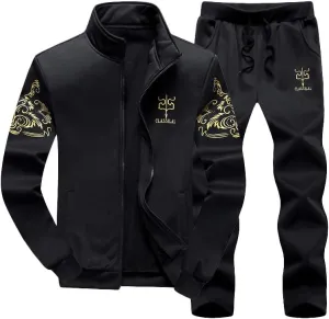 Lavnis Men's 2 Pieces Tracksuits Running Jogging Sports Suits Athletic Long Sleeve Sweatsuit
