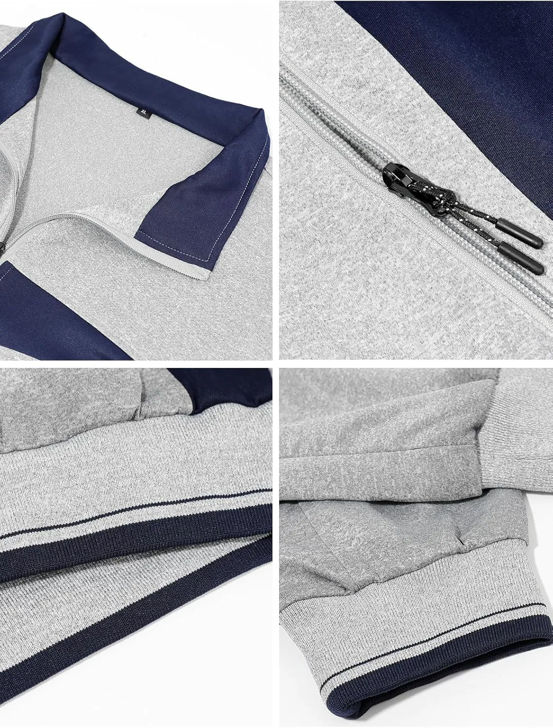Litteking Men's Tracksuits 2 Piece Outfit Casual Long Sleeve Sweat Suit Set Full Zipper Sports Jogging Suits