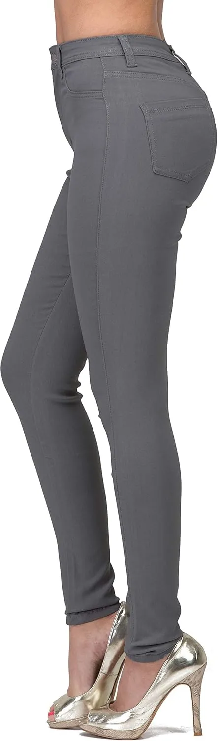 LOVER BRAND FASHION High Rise-Waisted Colored Destroyed Ripped Distressed Jeans Pants for Women