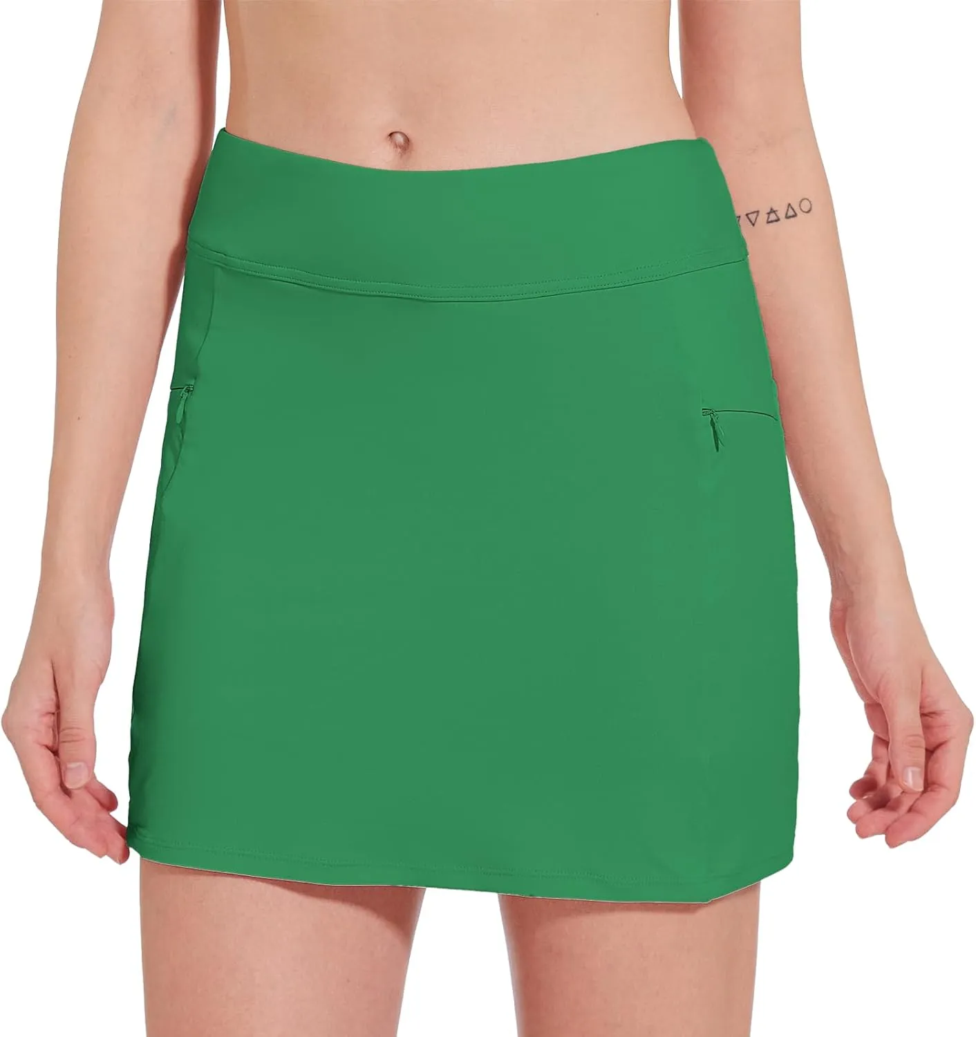 M MOTEEPI Tennis Skirts for Women High Waisted Golf Skort Skirt with Pockets 16" Tummy Control Skorts for Woman Dressy Casual
