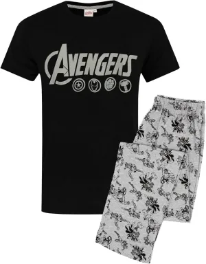 Marvel The Avengers Mens Pajamas Logo Lounge Pants & T-Shirt Set