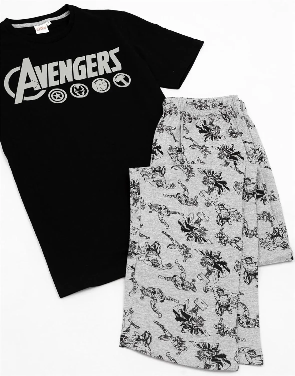 Marvel The Avengers Mens Pajamas Logo Lounge Pants & T-Shirt Set