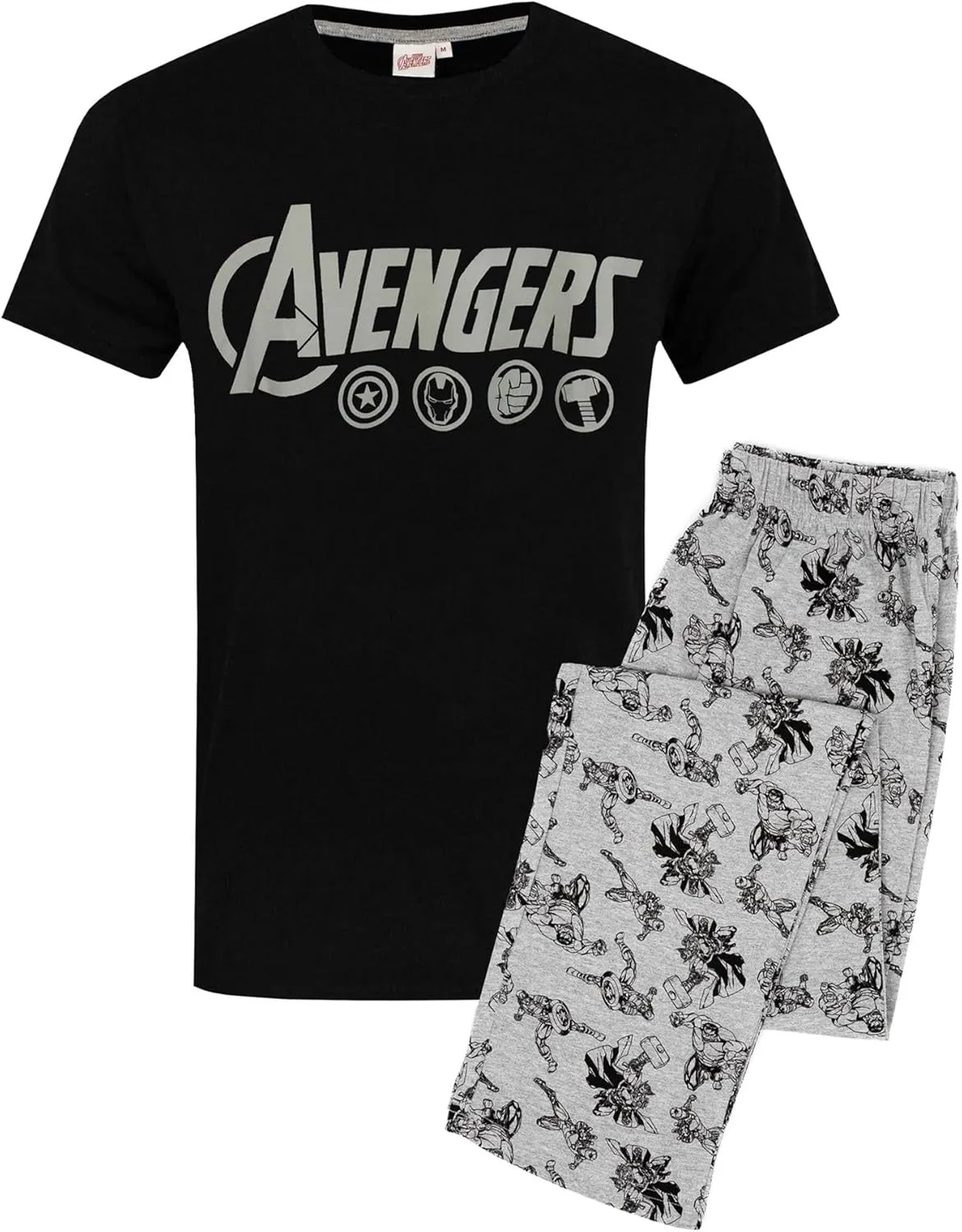 Marvel The Avengers Mens Pajamas Logo Lounge Pants & T-Shirt Set