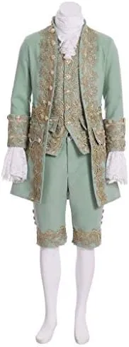 MelangCos Men's Victorian Costume Rococo Costume Suit Prince Cosplay Regency Costume for Halloween