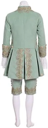 MelangCos Men's Victorian Costume Rococo Costume Suit Prince Cosplay Regency Costume for Halloween