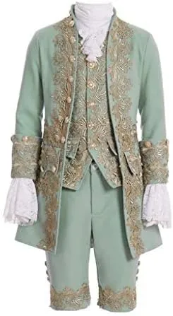 MelangCos Men's Victorian Costume Rococo Costume Suit Prince Cosplay Regency Costume for Halloween