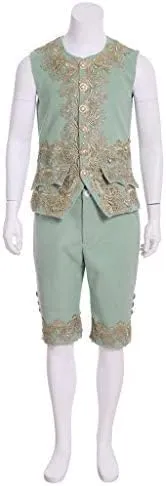 MelangCos Men's Victorian Costume Rococo Costume Suit Prince Cosplay Regency Costume for Halloween
