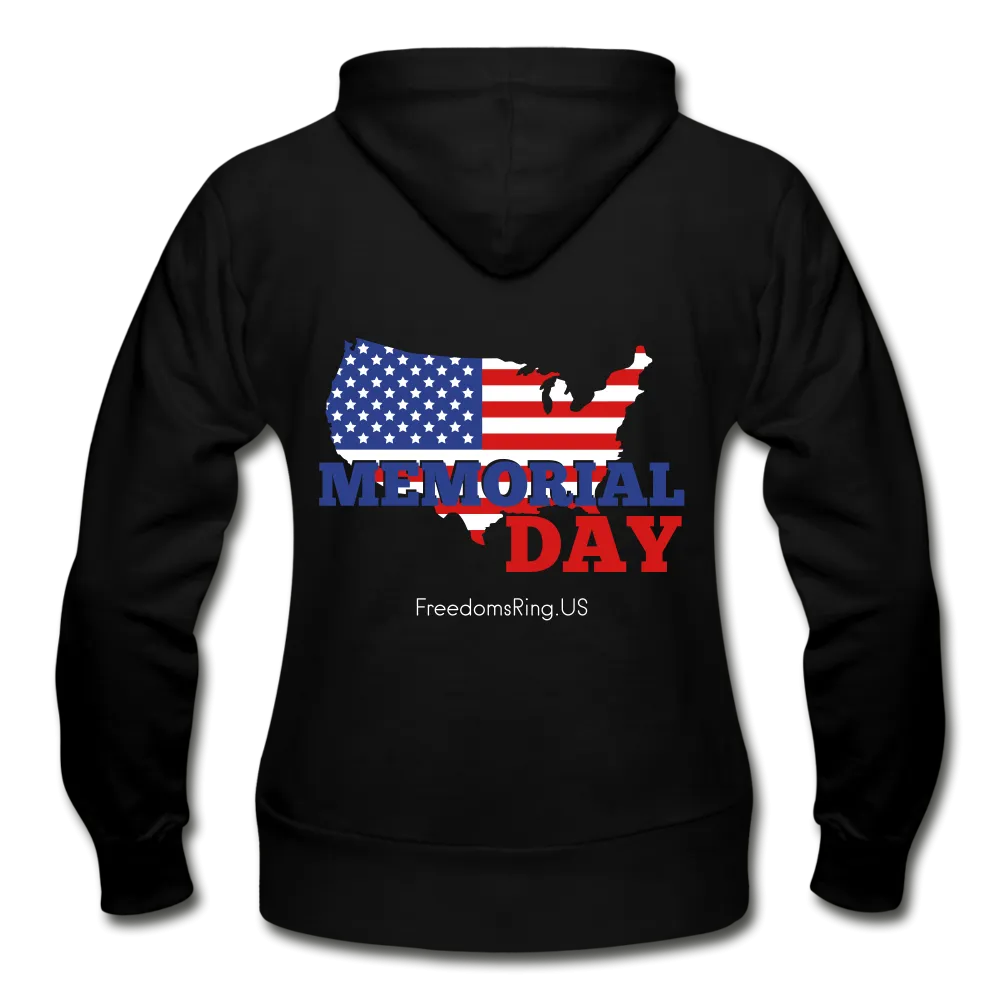 MEMORIAL DAY US FLAG - Gildan Heavy Blend Women's Zip Hoodie