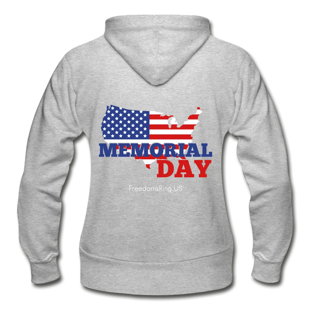 MEMORIAL DAY US FLAG - Gildan Heavy Blend Women's Zip Hoodie