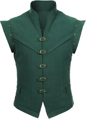 Men Flynn Rider Cosplay Shirt Pants Belt Anime Medieval Prince Green Vest for Halloween Costume Uniform
