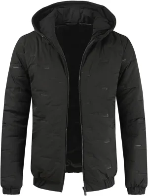 Mens Autumn And Winter Fashion Casual Solid Color Padded Warm Cotton Coat Cotton Padded Jacket Mens down Jacket Long