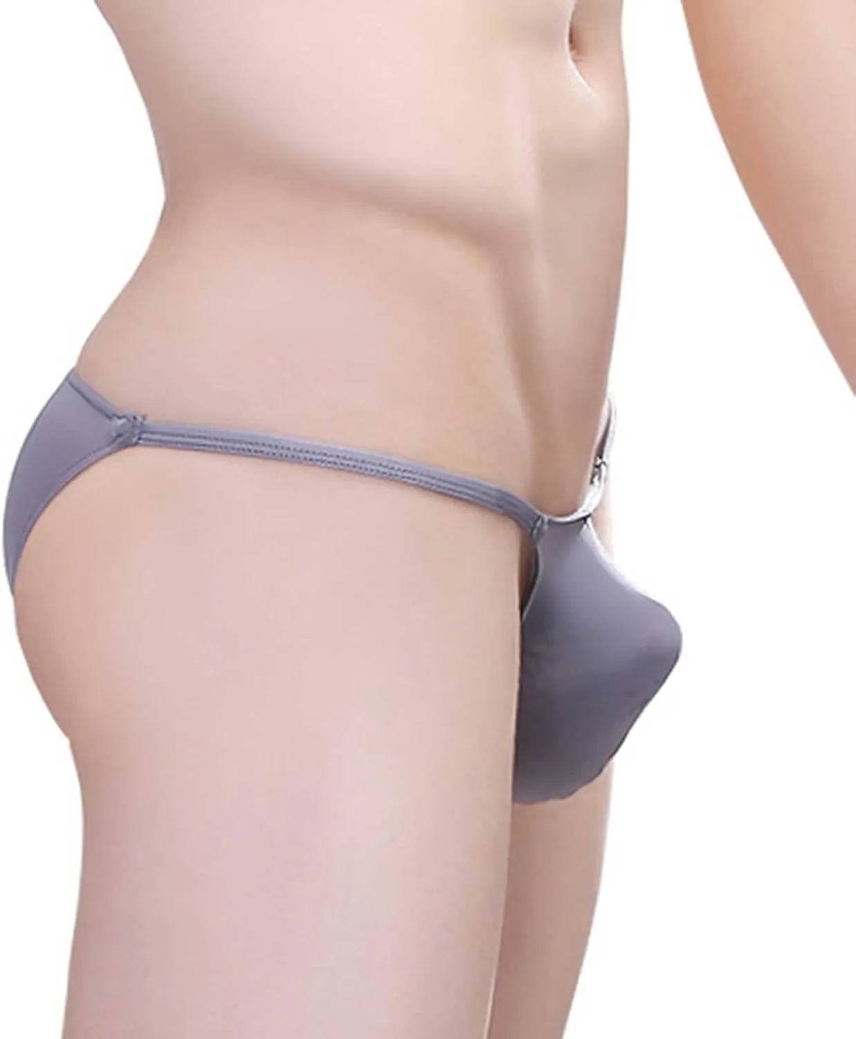 Mens High Elastic Ice Silk High Cut Thin Half Back Triangle Panties 2025 Summer