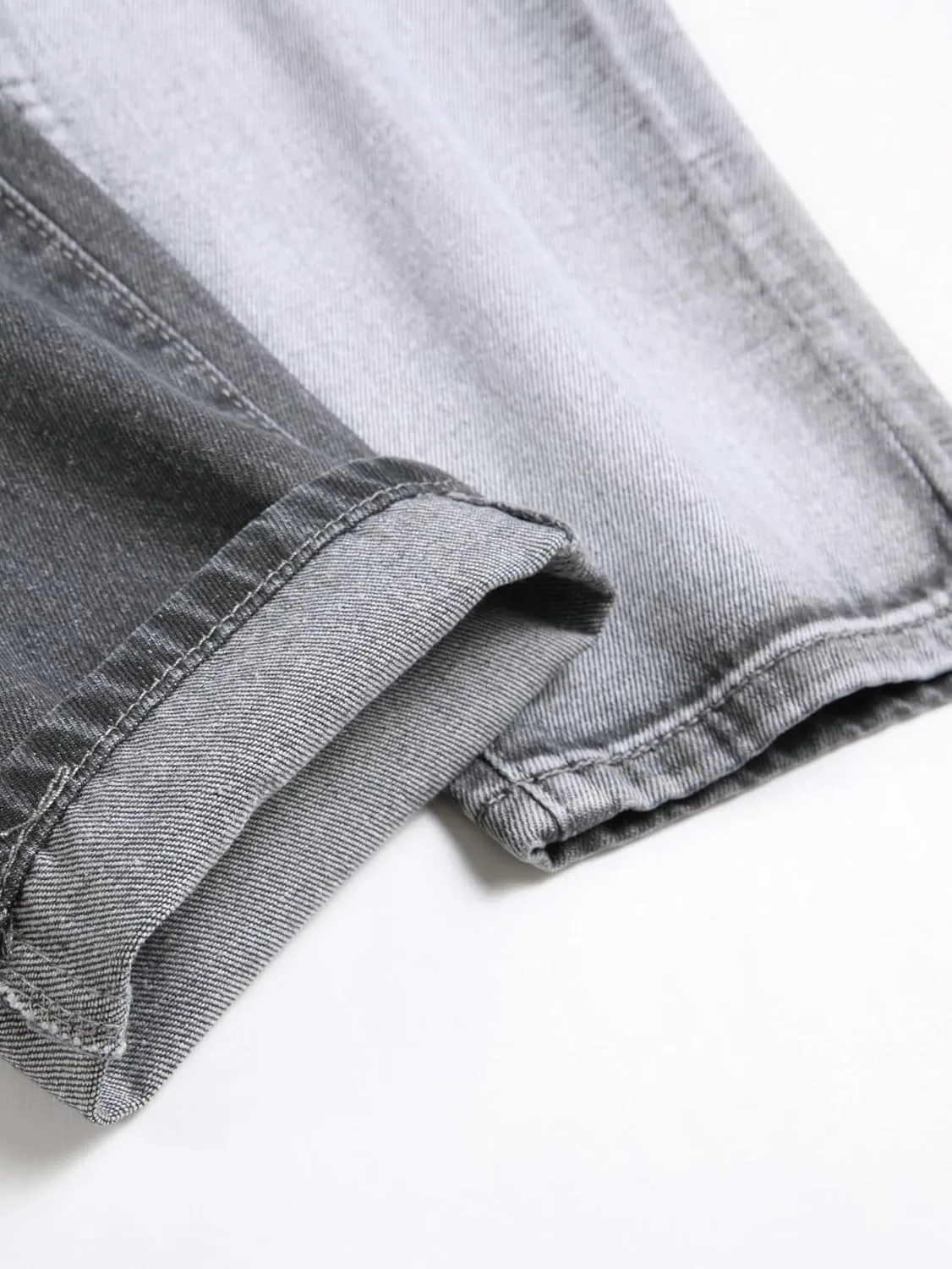 Men's Jeans Slim Fit Ripped Straight Leg Distressed Fashion Denim Pants