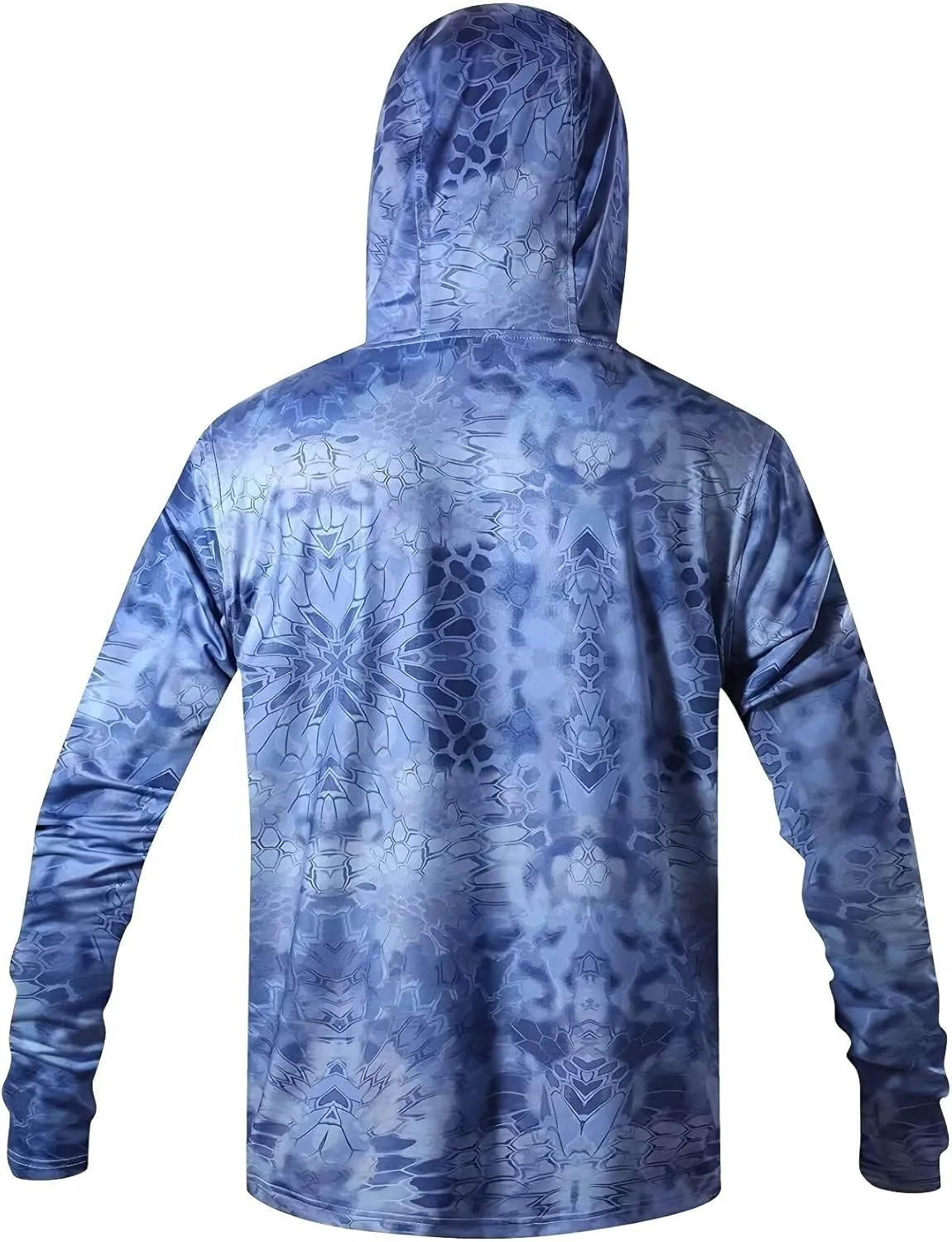 Men's UPF50  Sun Protection Hoodie Shirt Fashion Loose Long Sleeve Rash Guard Casual Fishing Shirt with Mask Quick Dry