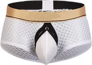 Mesh Boxer Briefs Sexy Underwear for Men Lingerie with Detachable 3D Pouch 2025 Date Night Underwear