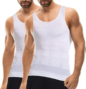 Mistirik Compression Shirts for Men - Mens Slimming Body Shaper Vest - Tight Tank Top for Men - Compression Shirt Tank Top