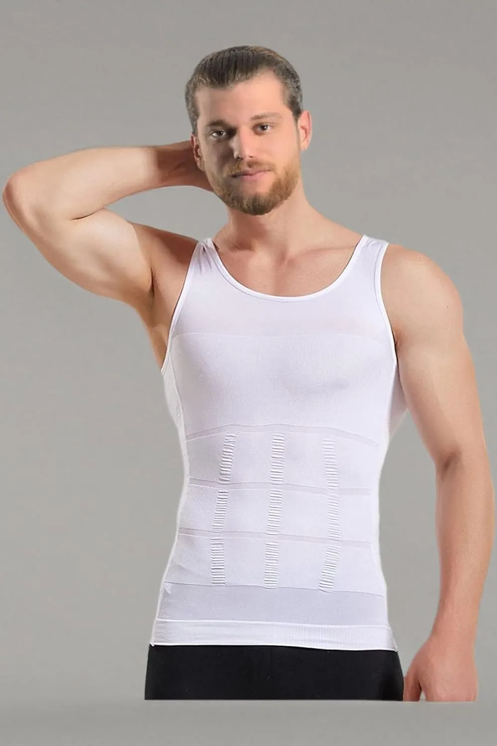 Mistirik Compression Shirts for Men - Mens Slimming Body Shaper Vest - Tight Tank Top for Men - Compression Shirt Tank Top